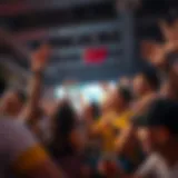 A vibrant viewing party for the Asian Cup with fans cheering