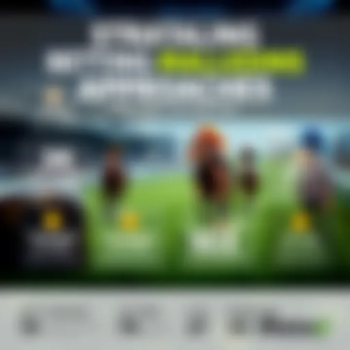 Strategic Betting Approaches An infographic showcasing various betting strategies for horse racing