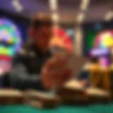 Conceptual representation of cash payouts in gambling