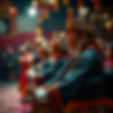 Traditional cultural performance during a December event