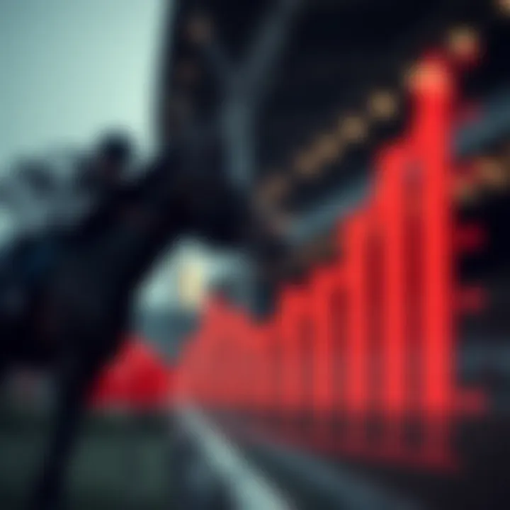 A financial graph highlighting the economic impacts of horse racing.