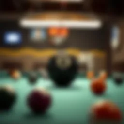 Symbolic representation of the eight ball in pool, illustrating its significance in gaming culture.