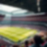 Stadium view during a football match