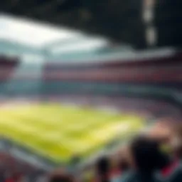 Stadium view during a football match