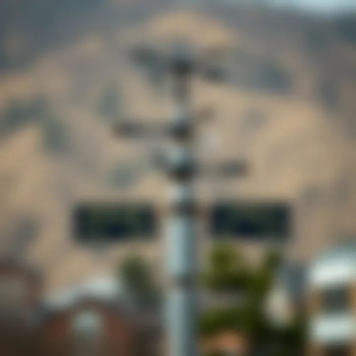 Wind speed and direction illustration