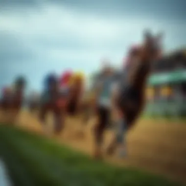 An illustrated timeline showcasing the history of horse racing