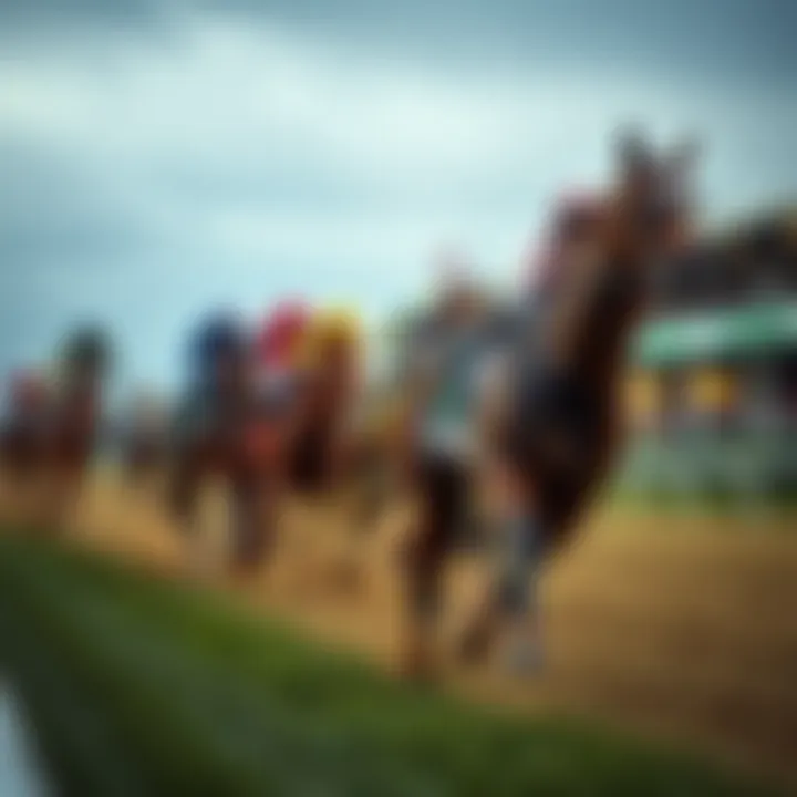 An illustrated timeline showcasing the history of horse racing