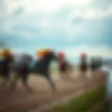 A vibrant horse racing scene showcasing the excitement of the event.