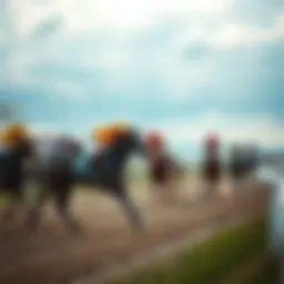 A vibrant horse racing scene showcasing the excitement of the event.