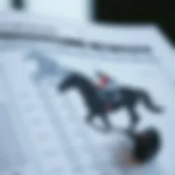 Detailed view of a horse racing prediction sheet