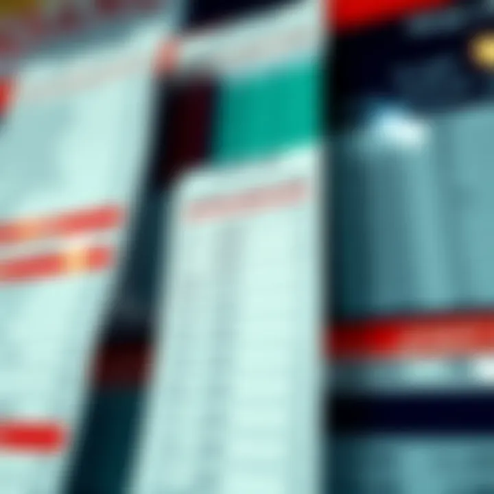 A close-up of betting tickets and odds displayed for an upcoming race