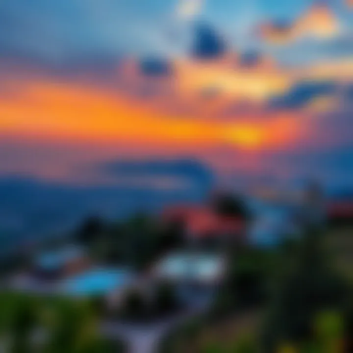 A serene landscape of 제주 말 공원 during sunset