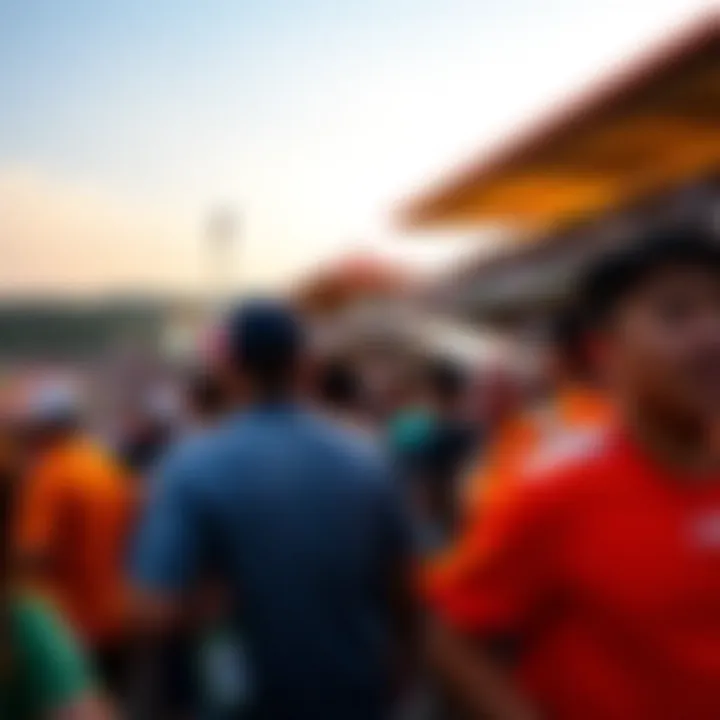 A vibrant crowd enjoying a race at Let's Run Park.