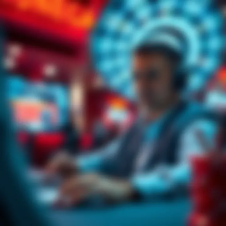 Conceptual illustration of online gambling risks