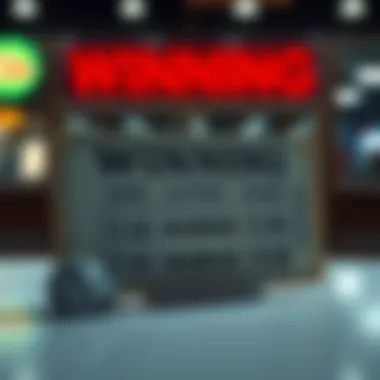 Lottery ticket with winning numbers