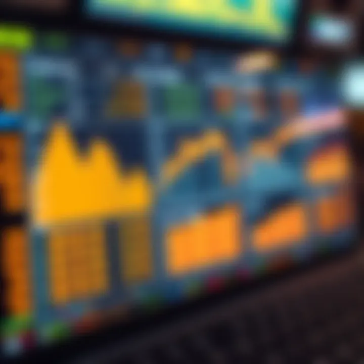 Analysis of lottery statistics and trends on a digital screen