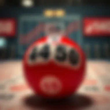 An artistic representation of statistical analysis related to lottery games.