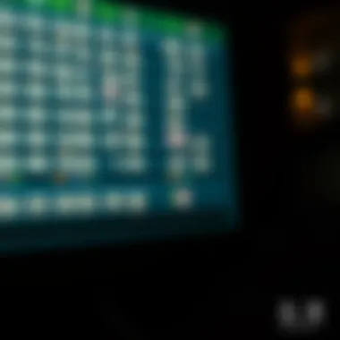 Visual representation of lottery number patterns