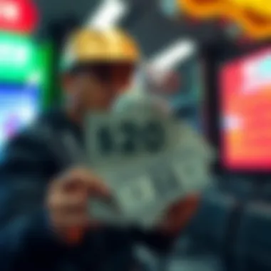 An artistic representation of the financial impacts of winning the lottery's second prize