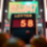 Visual representation of a lottery number generator in action