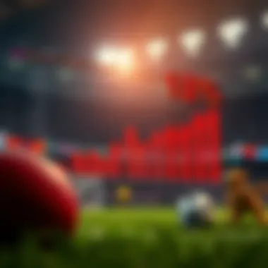 Graph showing market trends in sports betting