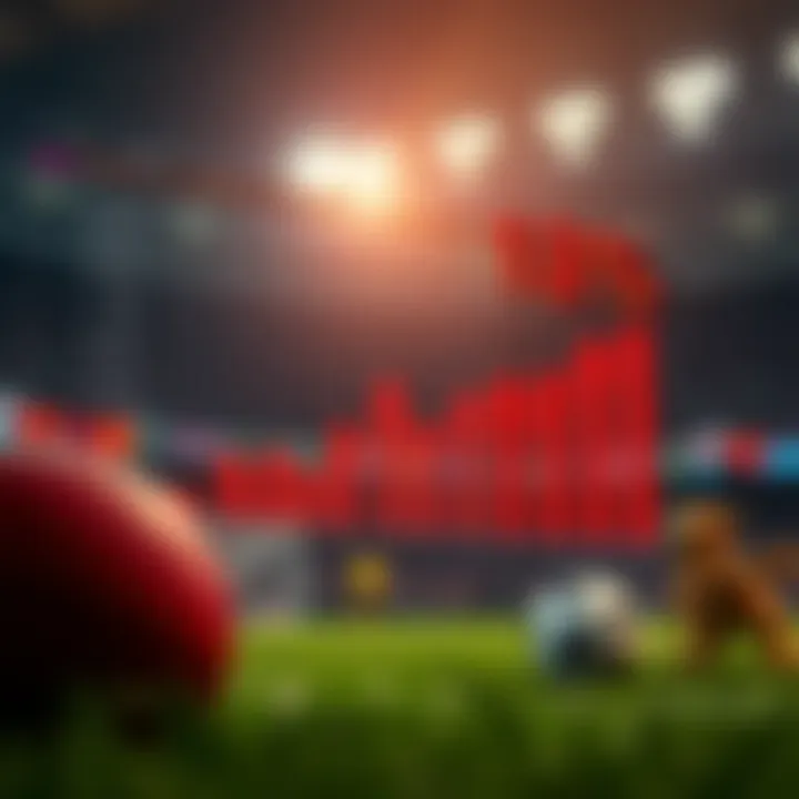 Graph showing market trends in sports betting