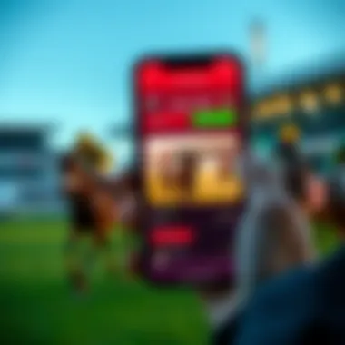 A smartphone displaying a horse racing betting app