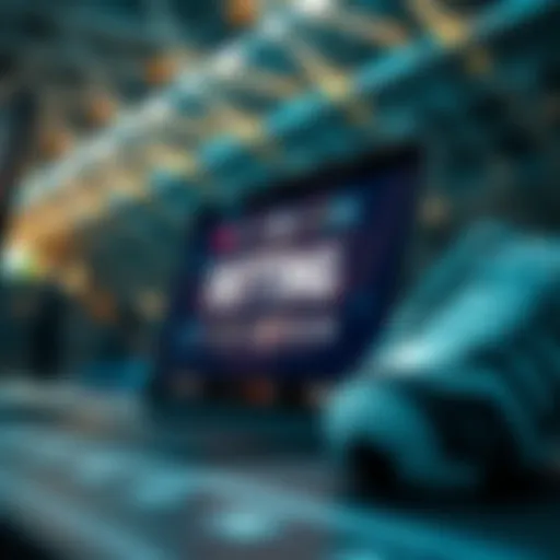 Illustration showcasing the process of online betting