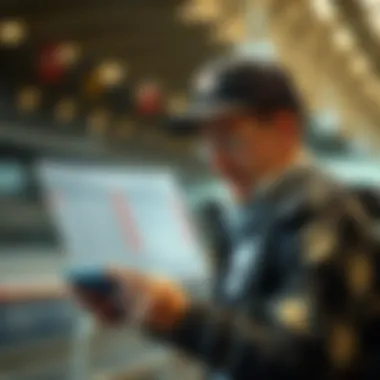 Iconic representation of a horse racing fan engaging with race results and data