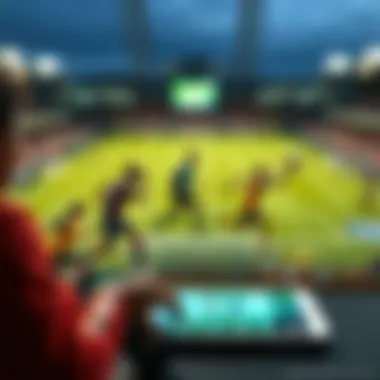 An infographic depicting the evolution of sports consumption through technology