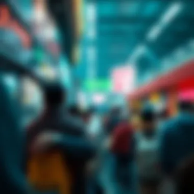 A vibrant depiction of betting culture in South Korea, showcasing various elements of the Toto platform.