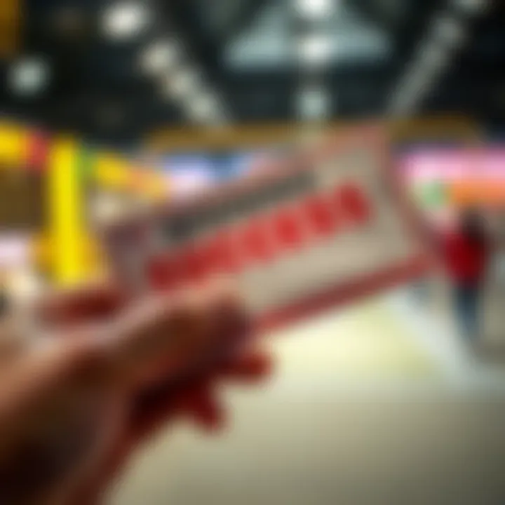 Close-up of a winning lottery ticket being held, symbolizing success